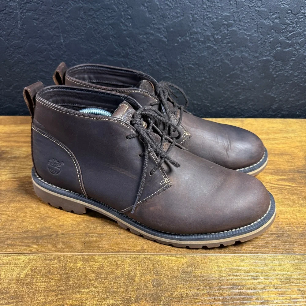Timberland Larchmont A12RY Brown Leather Chukka Boots Mens Size 10